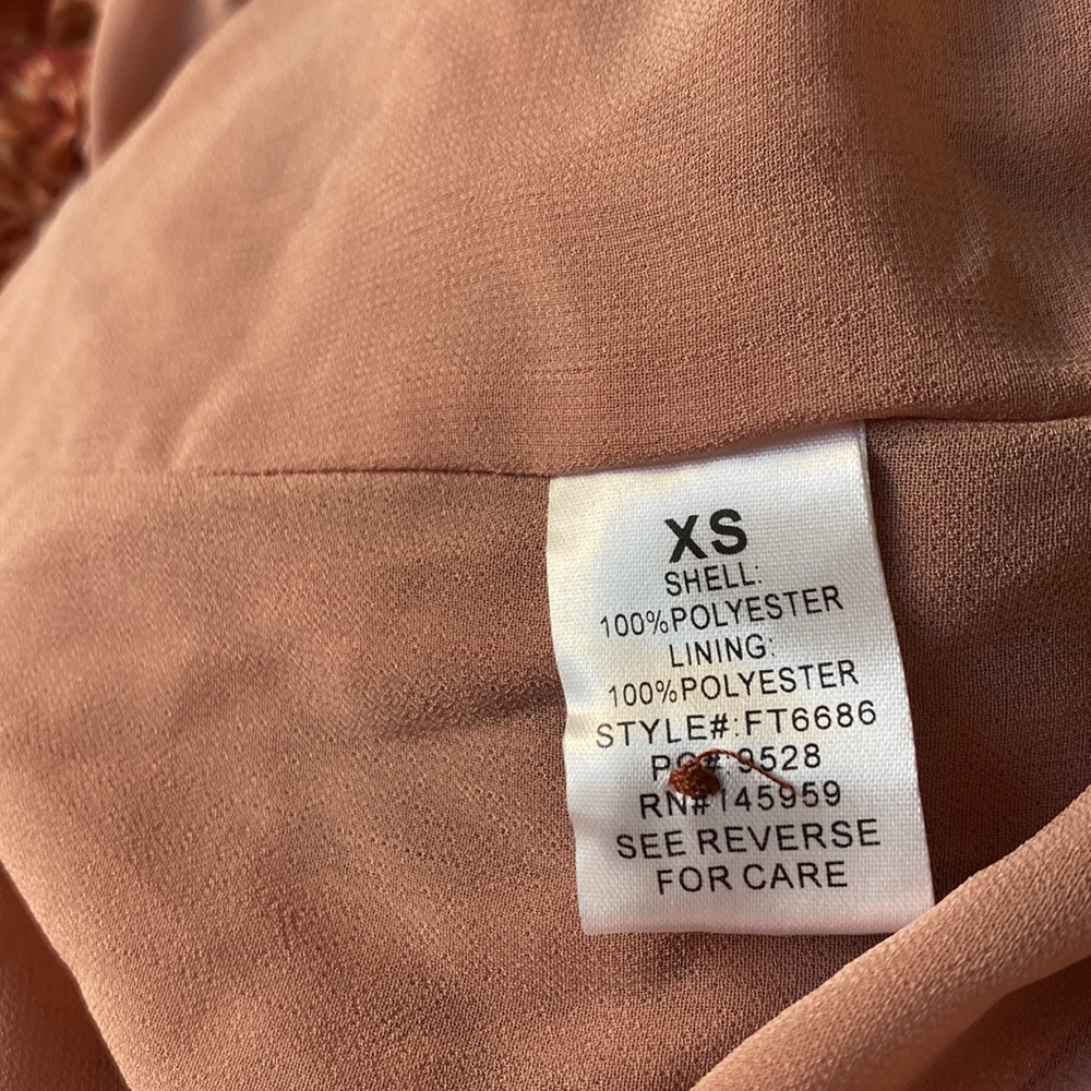 Vici Collection Snake Print Rust Color Blouse Siz… - image 5